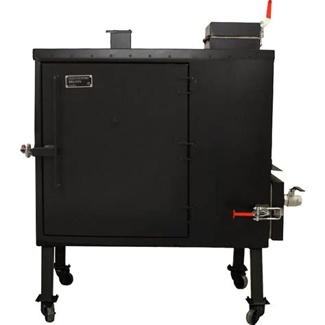 It holds temperature upto 250 to 300 degrees. . Old country bbq pits insulated gravity fed charcoal smoker